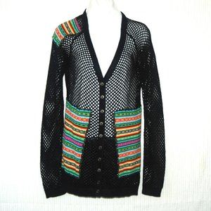 Custo Barcelona Women Black Cardigan Size 2